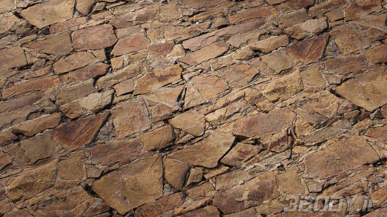 متریال دیوار سنگی stone wall عکس 1